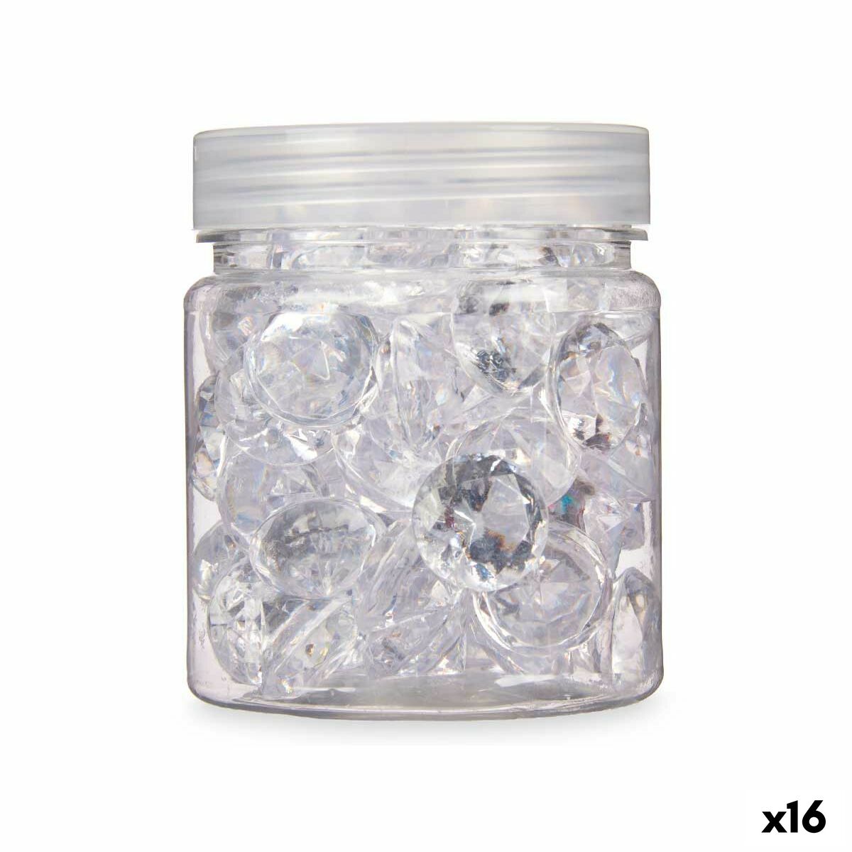 Dekorativa stenar Gift Decor Transparent 150 g Diamant (16 antal) - 5