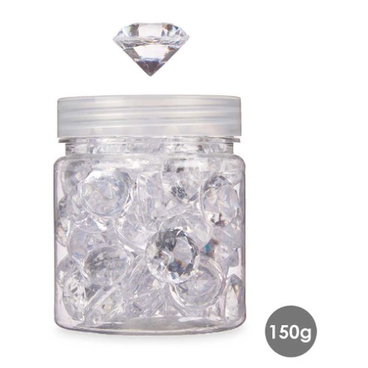 Dekorativa stenar Gift Decor Transparent 150 g Diamant (16 antal) - 2