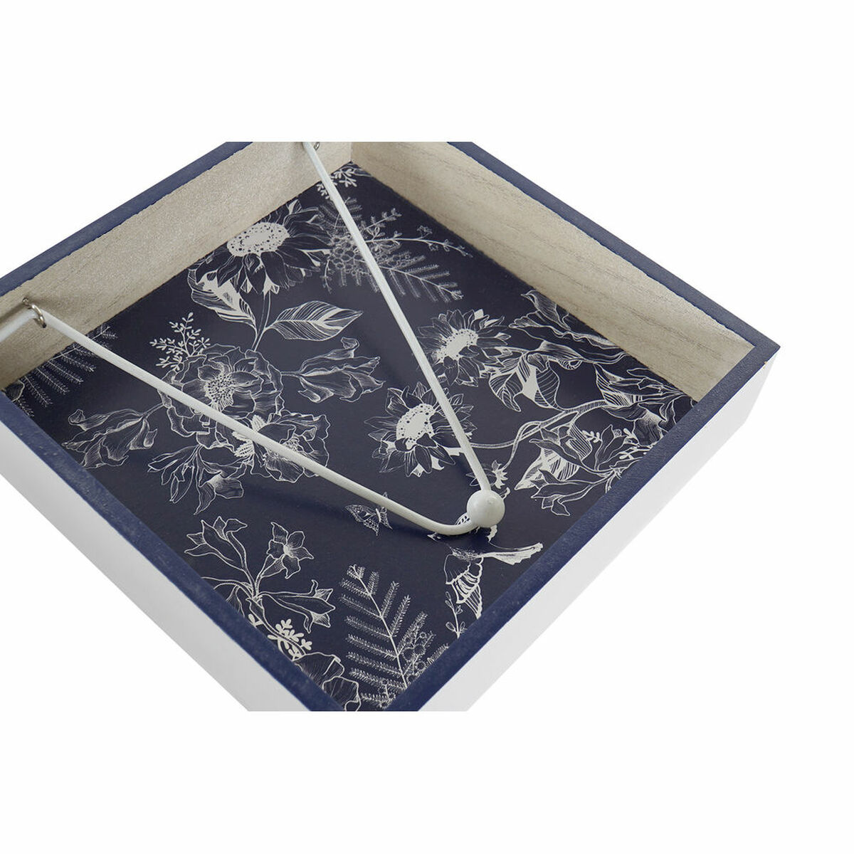 Servetthållare DKD Home Decor Metall Vit Marinblå Trä MDF (2 pcs) - 2