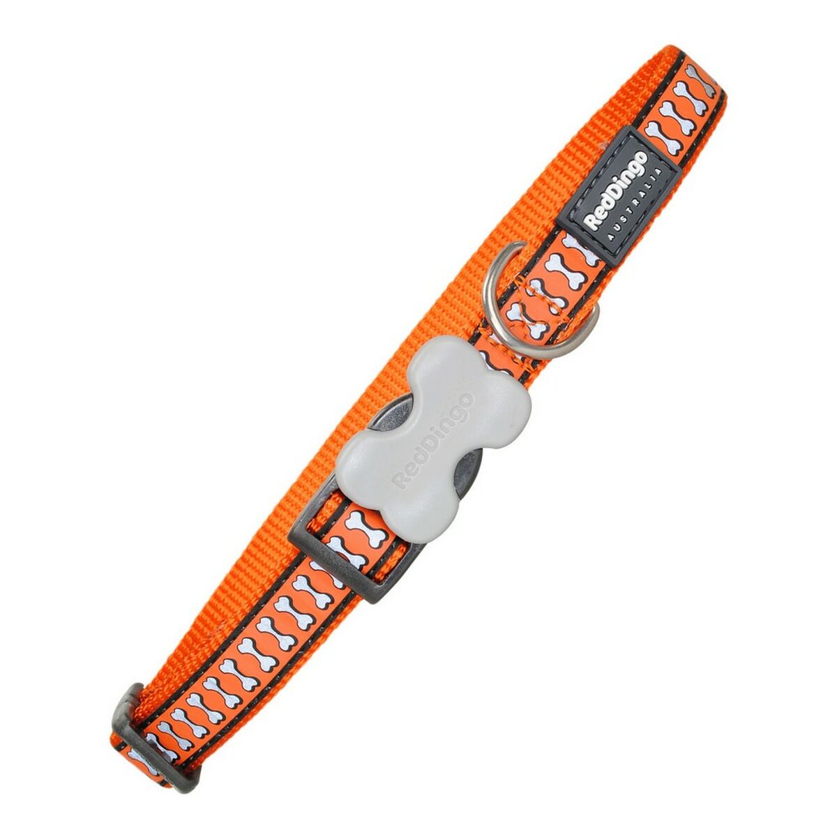 Hundhalsband Red Dingo Reflekterande Ben Orange (1,5 x 24-36 cm) - 3