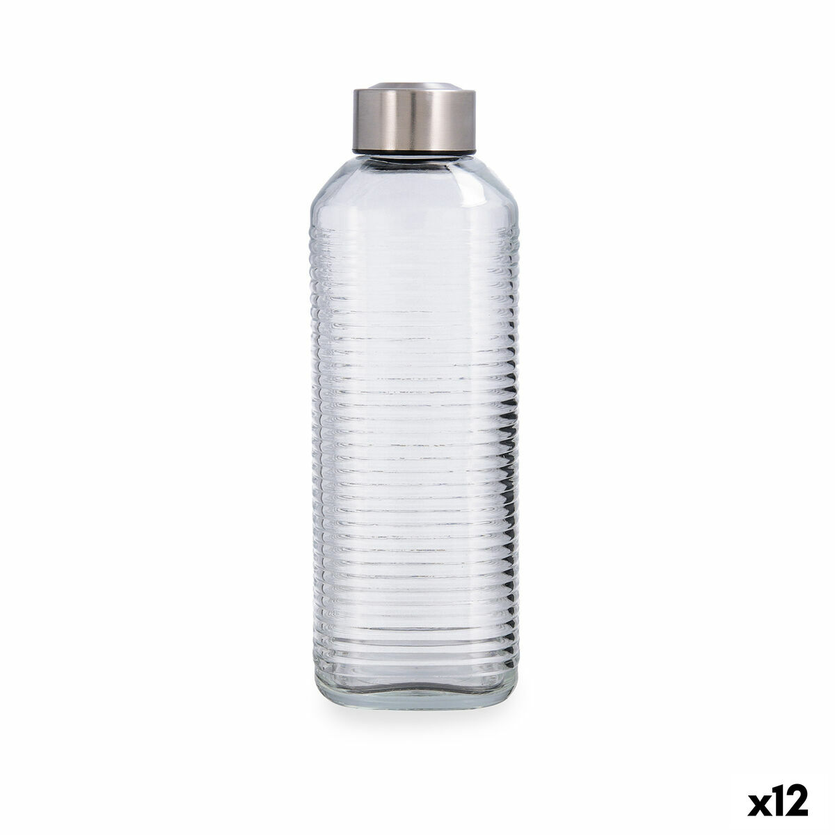 Vattenflaska Quid Velvet Transparent Glas 1 L (12 antal)