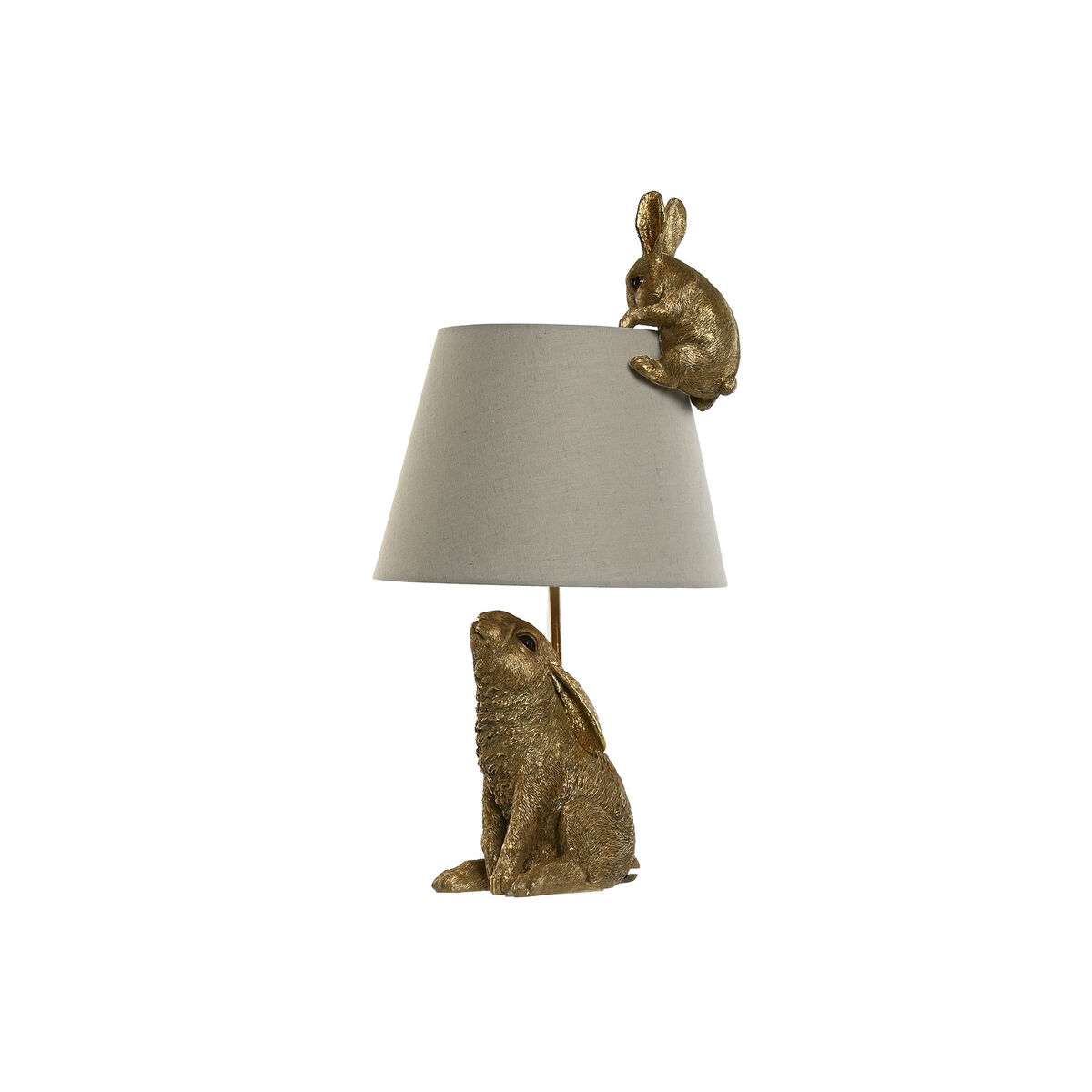 Bordslampa Home ESPRIT Beige Gyllene Harts 50 W 220 V 30 x 30 x 58 cm