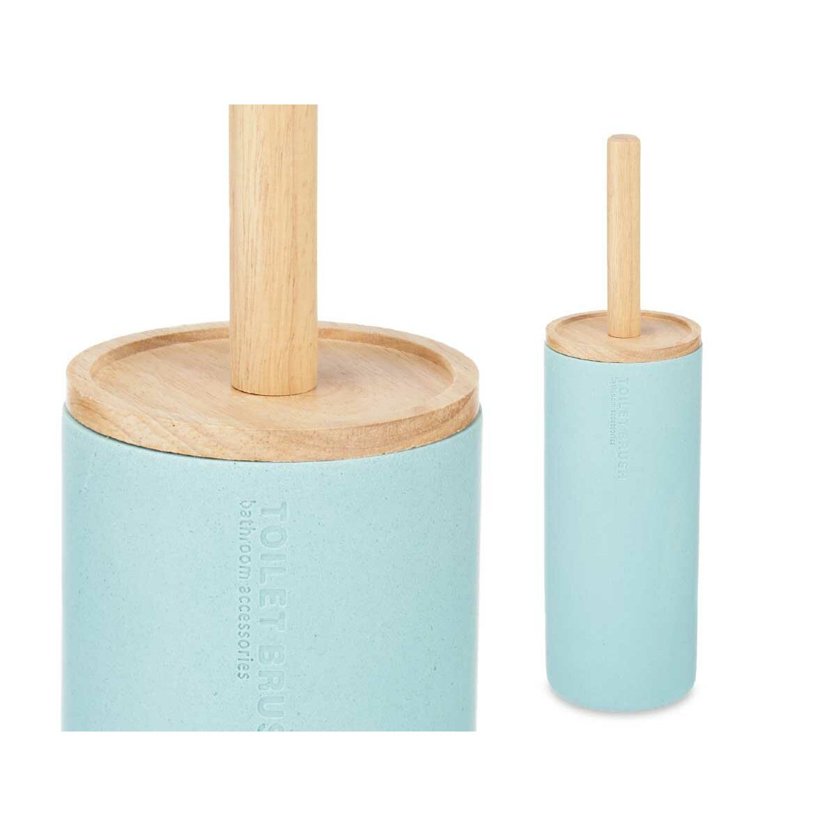 Toalettborste Blå Trä Harts 10,2 x 38 x 10,2 cm (4 antal) - 4