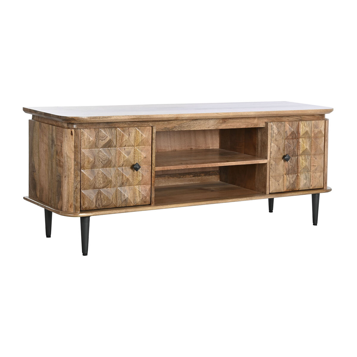 TV-möbler DKD Home Decor Naturell Metall Mangoträ 140 x 40 x 55 cm