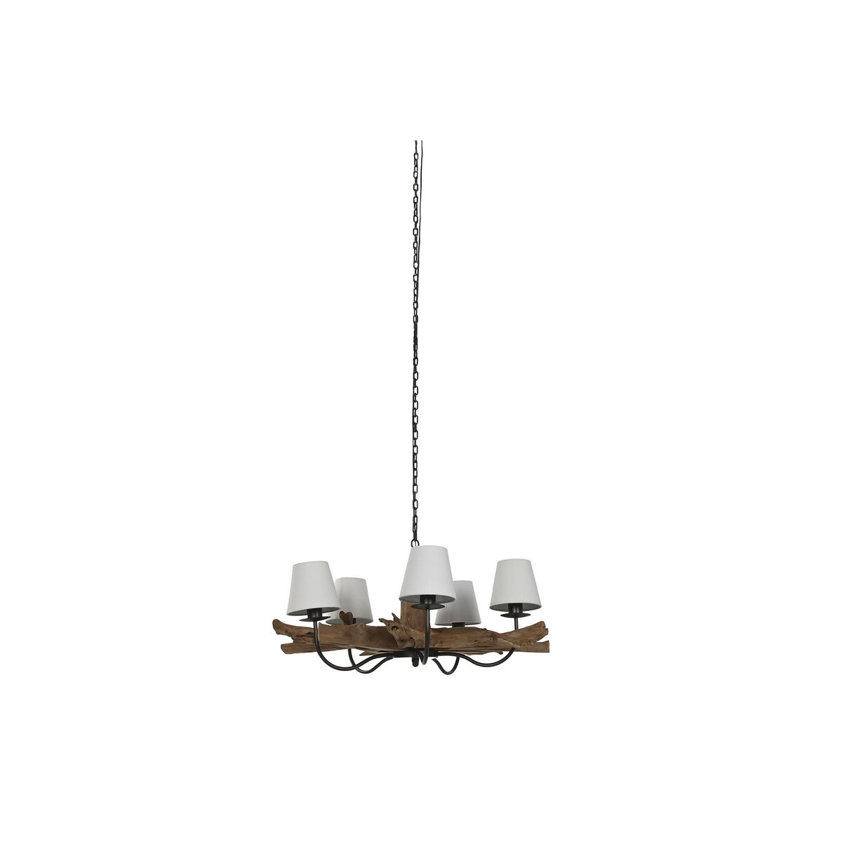 Taklampa Home ESPRIT Järn teakträ 90 x 90 x 35 cm - 6
