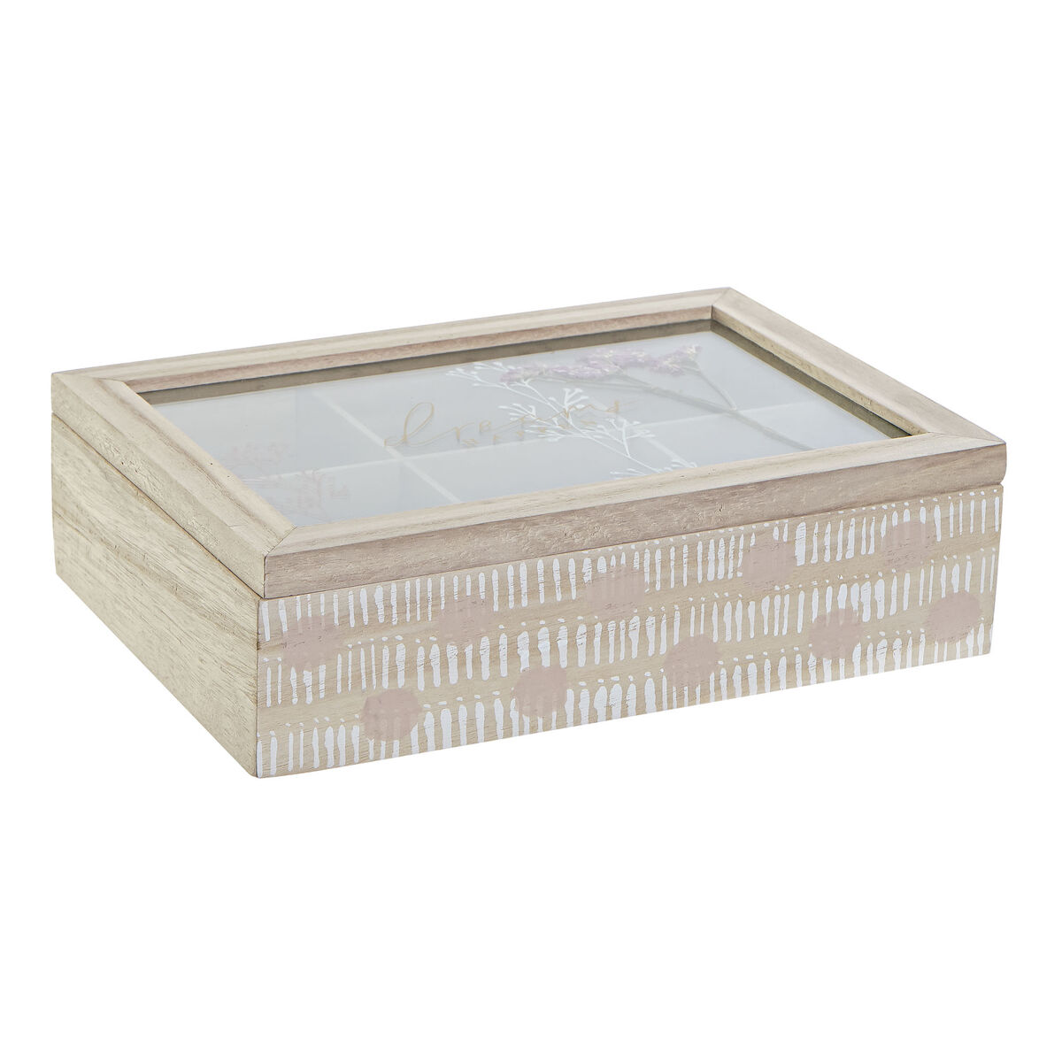 Låda för örtte DKD Home Decor Glas MDF (24 x 16,5 x 7 cm) - 3
