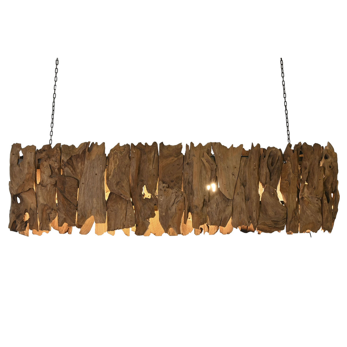 Taklampa Home ESPRIT Järn teakträ 160 x 30 x 40 cm - 7