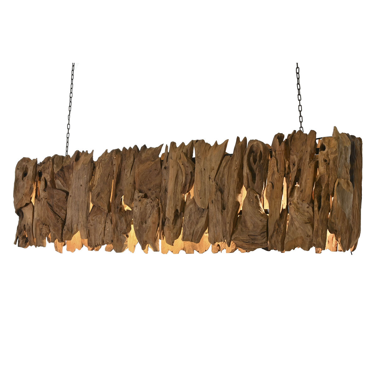 Taklampa Home ESPRIT Järn teakträ 160 x 30 x 40 cm - 3