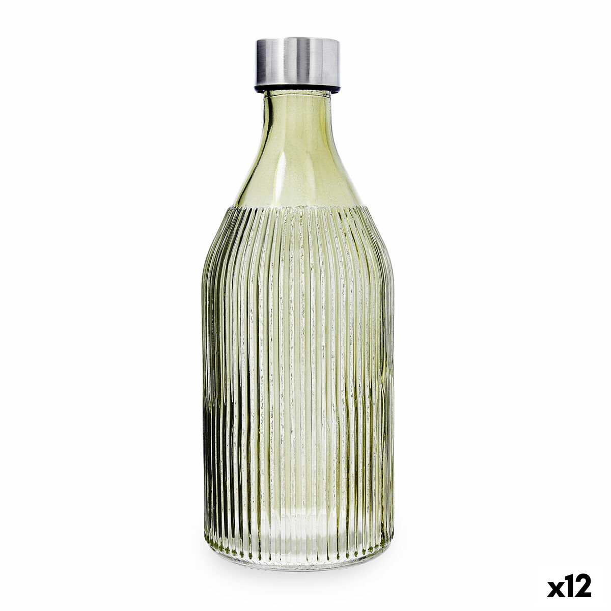 Vattenflaska Quid Maison Grön Glas 1 L (12 antal)