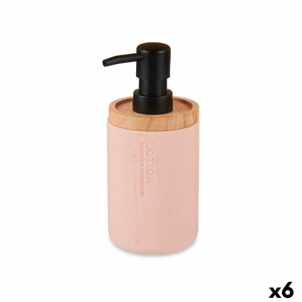 Tvåldispenser Berilo Rosa Trä Harts Plast 9,5 x 18,5 x 7,8 cm (6 antal) - 3