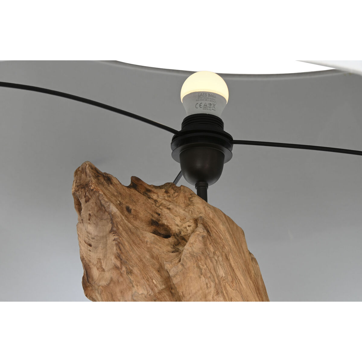 Taklampa Home ESPRIT Järn teakträ 65 x 65 x 50 cm - 3