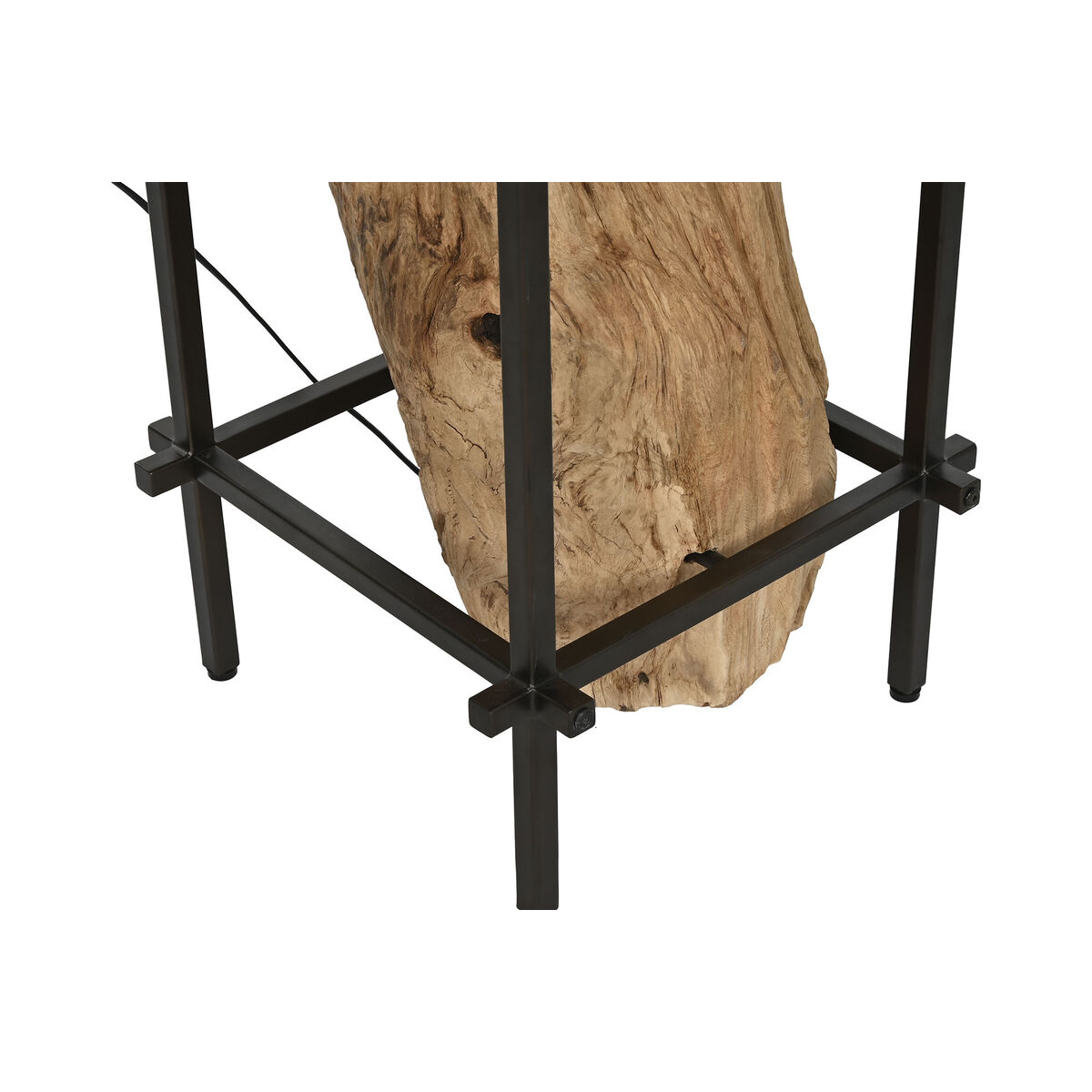 Taklampa Home ESPRIT Järn teakträ 65 x 65 x 50 cm - 4