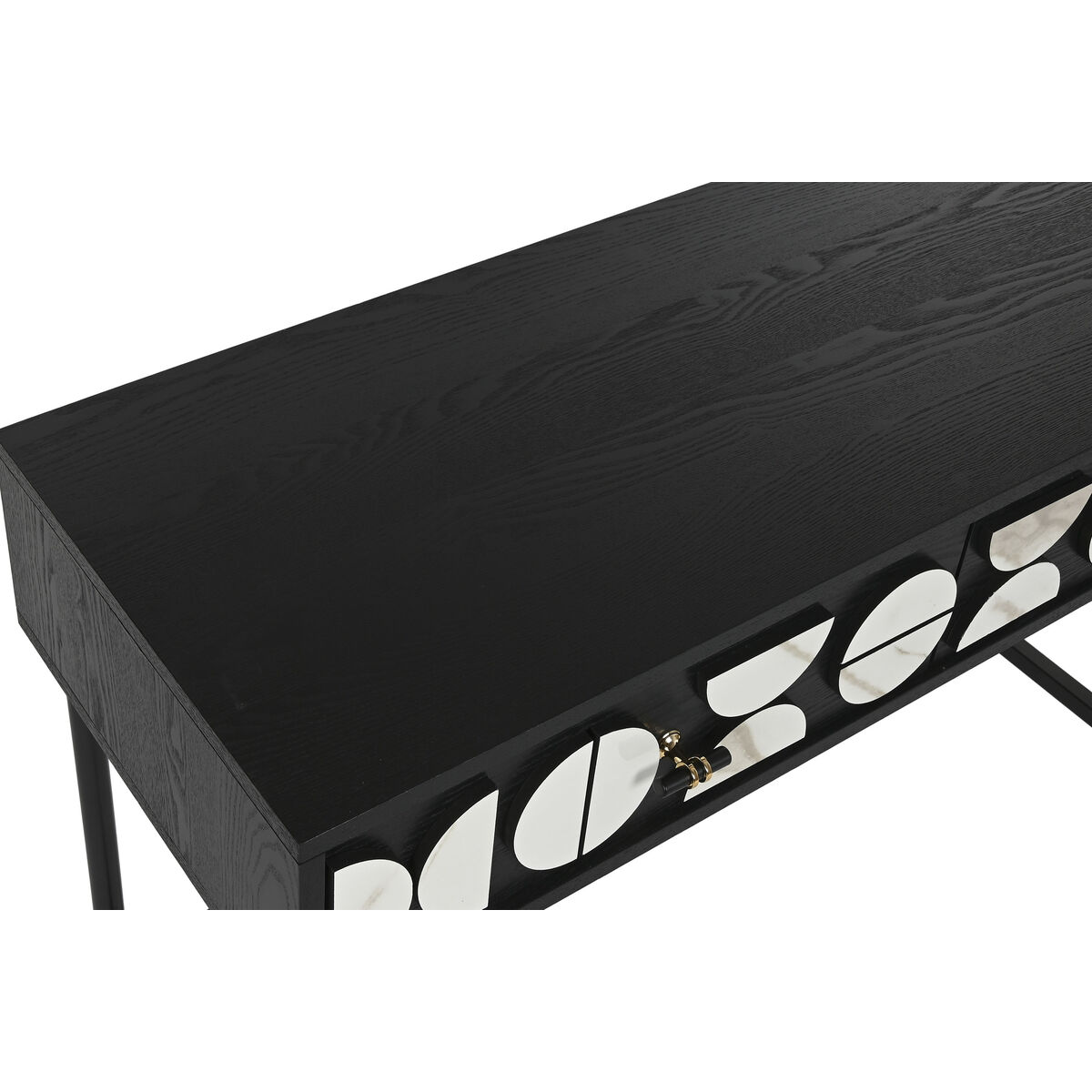 Konsol Home ESPRIT Vit Svart 100 x 40 x 77 cm - 4