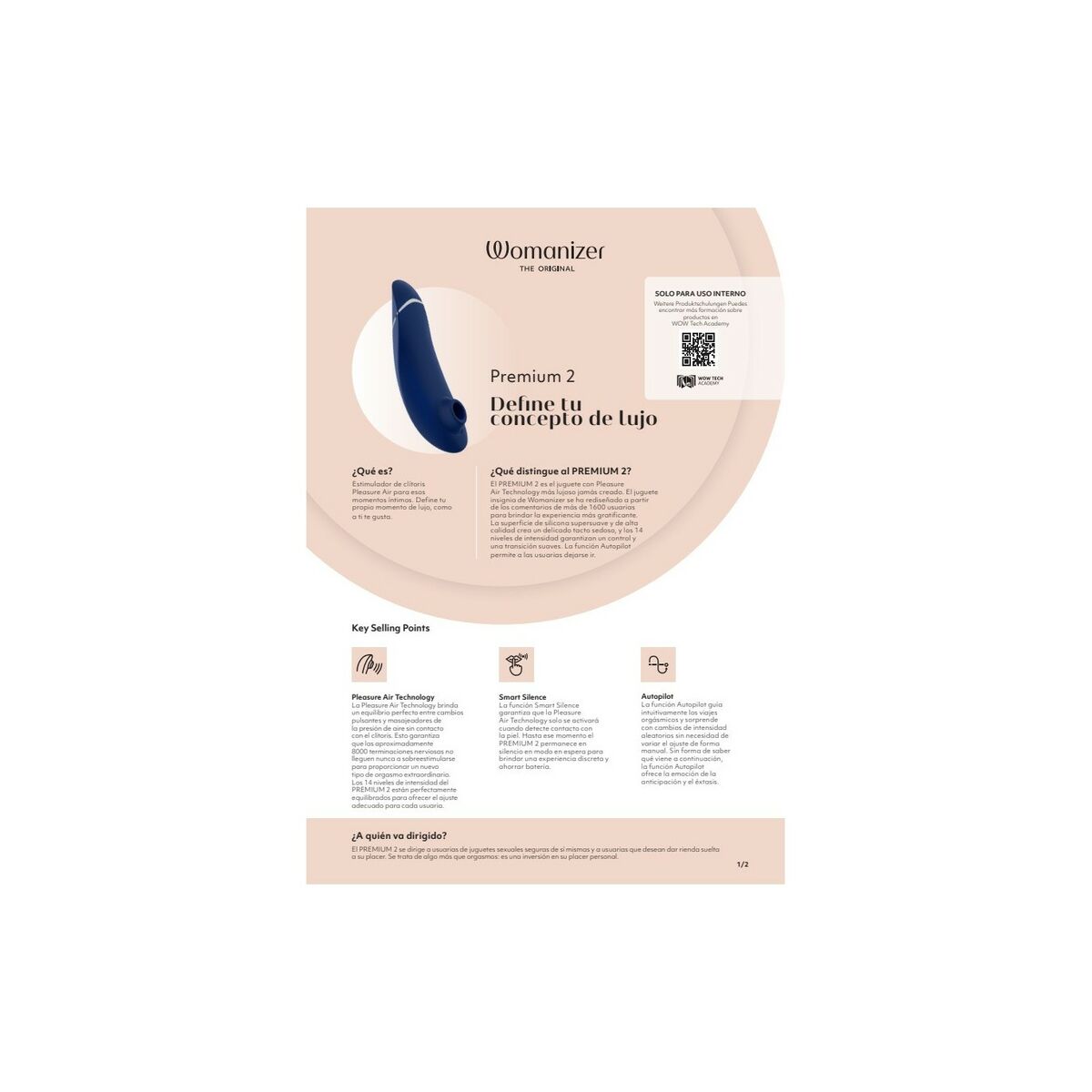 Vibrator Womanizer WOMANIZER PREMIUM 2 BLUEBERRY Blå - 7