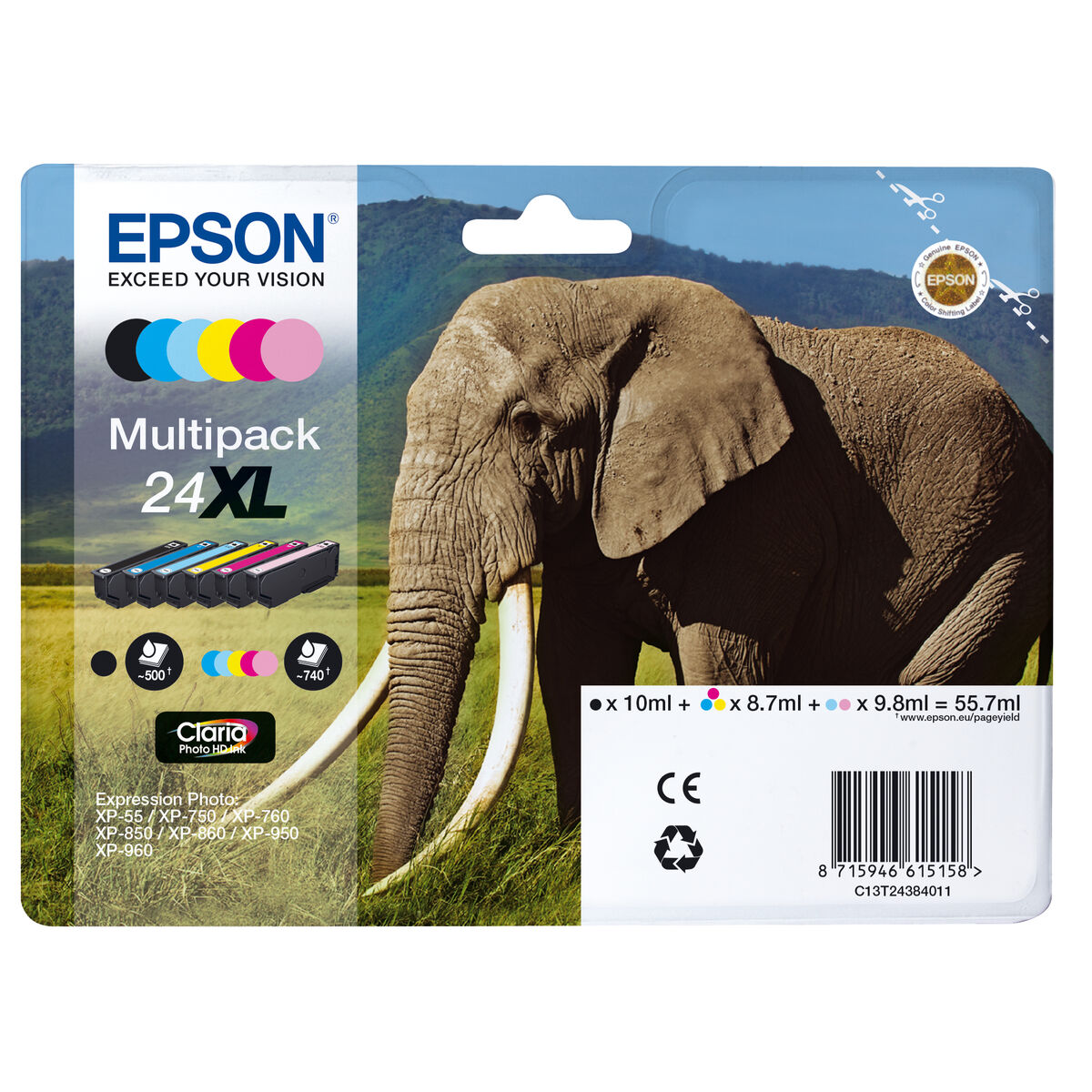 Original Bläckpatron Epson C13T15764010 24 XL