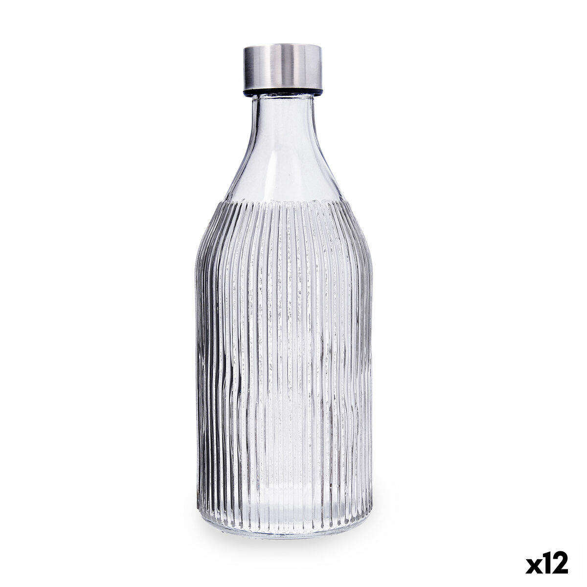 Vattenflaska Quid Maison Grå Glas 1 L (12 antal)