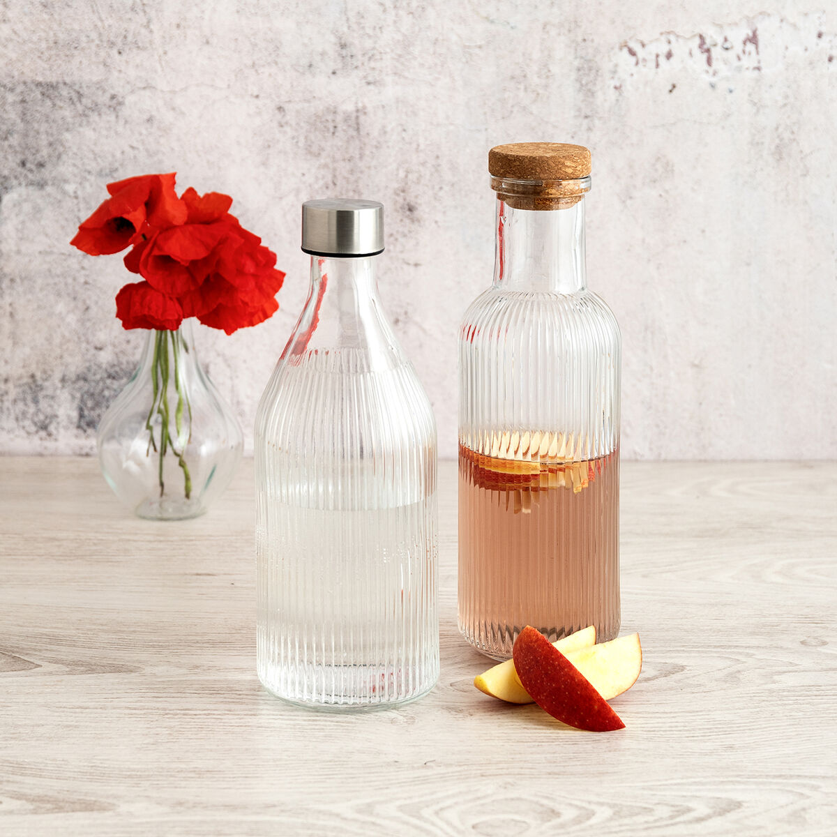 Vattenflaska Quid Maison Grå Glas 1 L (12 antal) - 3