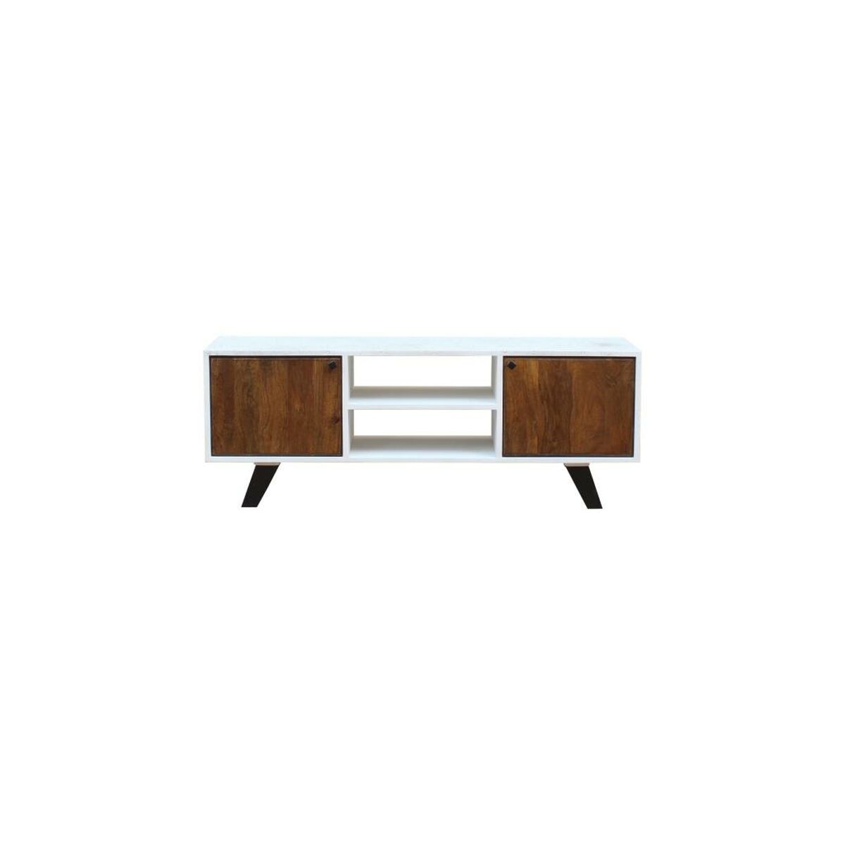 TV-möbler DKD Home Decor Vit 135 x 35 x 40 cm Metall Mangoträ - 2