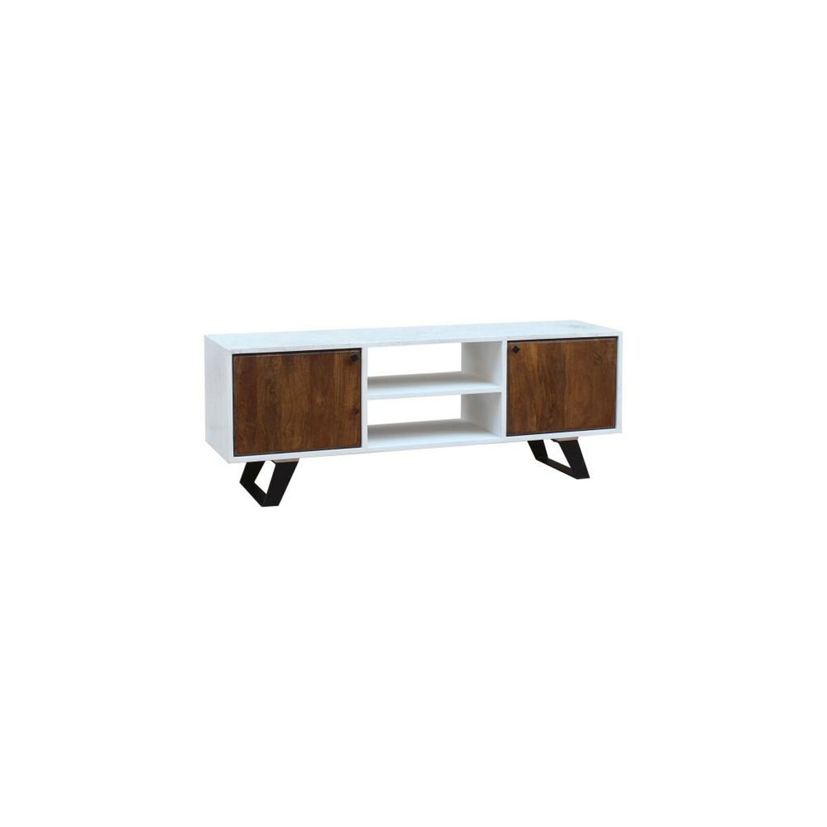 TV-möbler DKD Home Decor Vit 135 x 35 x 40 cm Metall Mangoträ - 3
