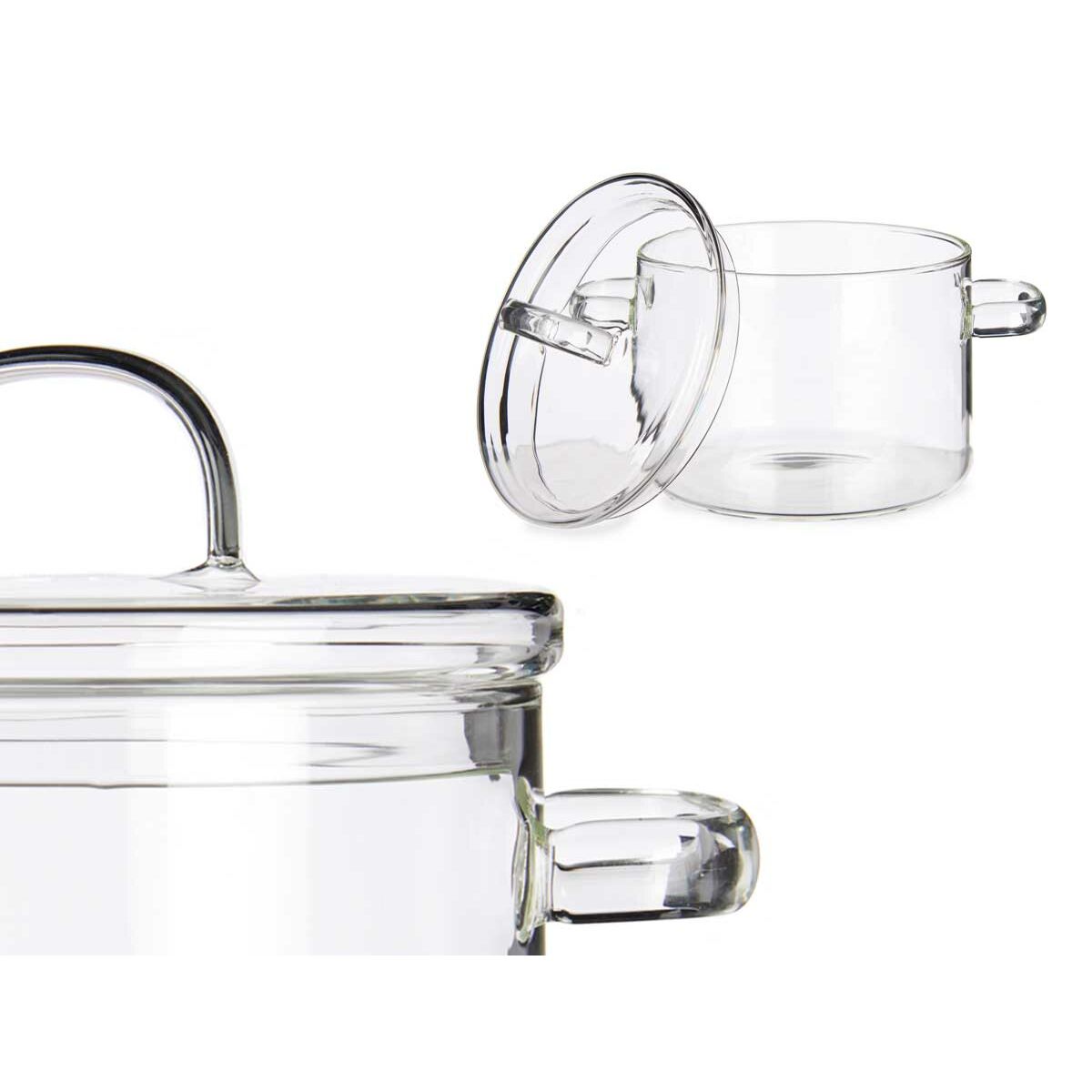 Gryta med lock Vivalto Transparent Borosilikatglas 15,3 x 19,5 x 21 cm - 3