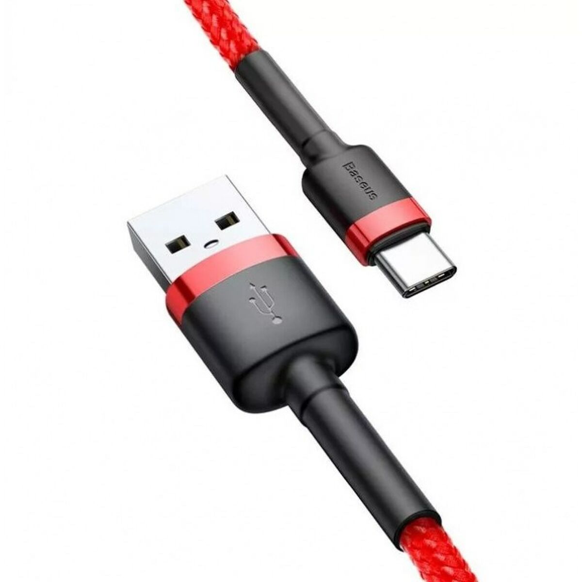 USB A till USB-C Kabel Baseus CATKLF-U09 Svart Röd 3 m - 2
