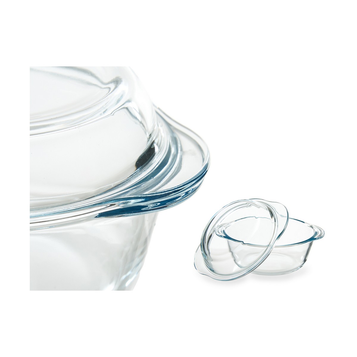 Kastrull 3 Delar Transparent Borosilikatglas - 3