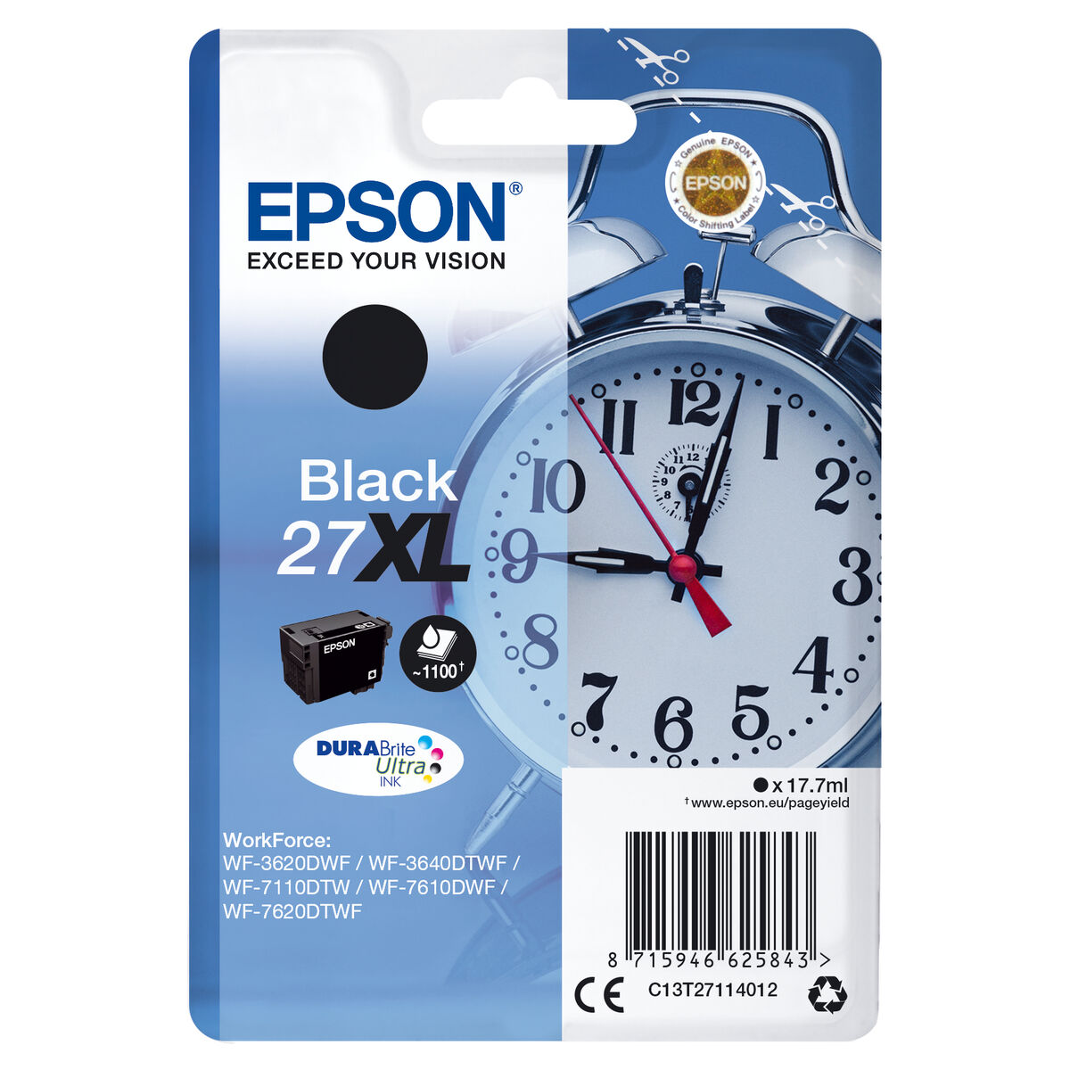 Original Bläckpatron Epson C13T27114012 Svart