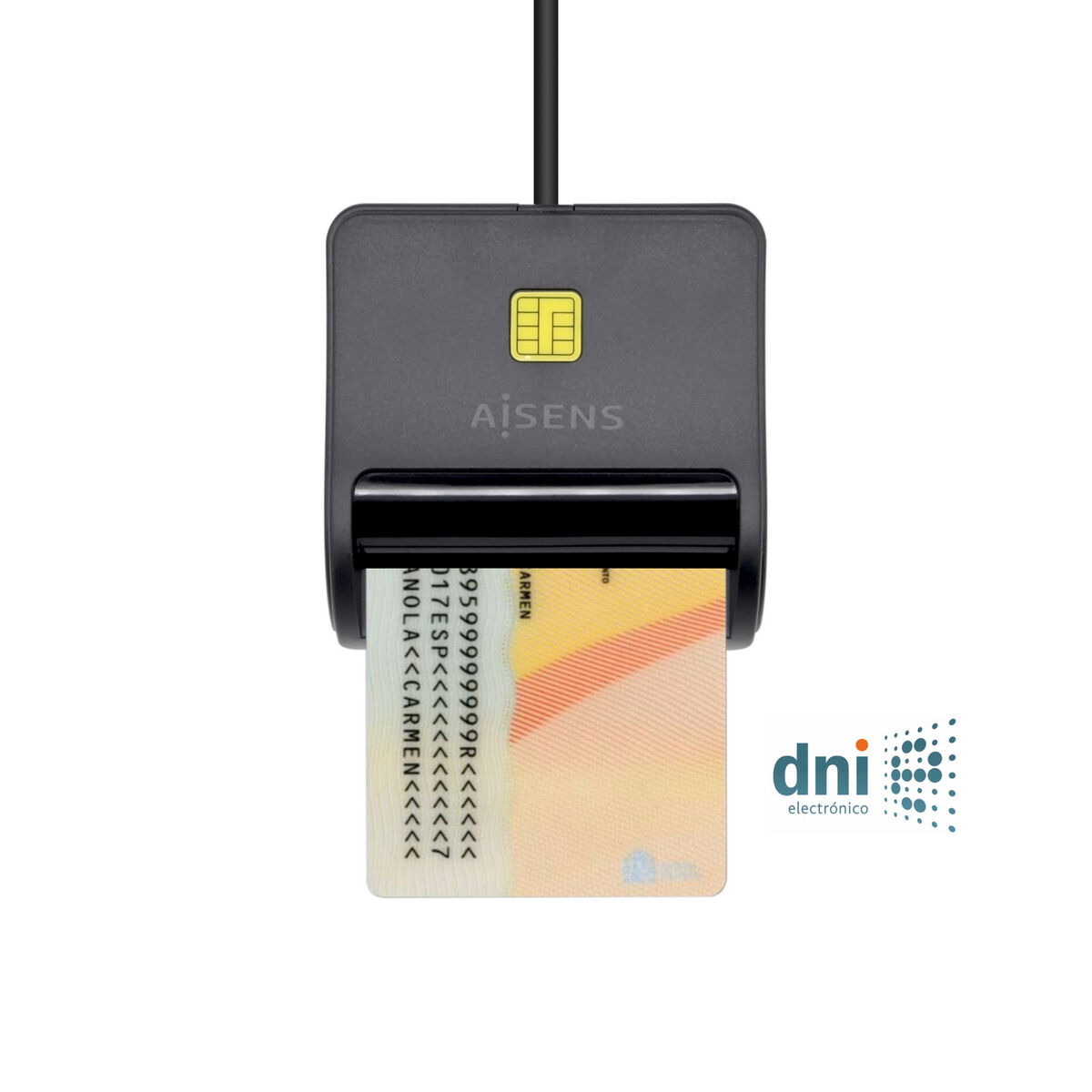 Kortläsare DNI/SIP Aisens ASCR-SN01-BK Svart