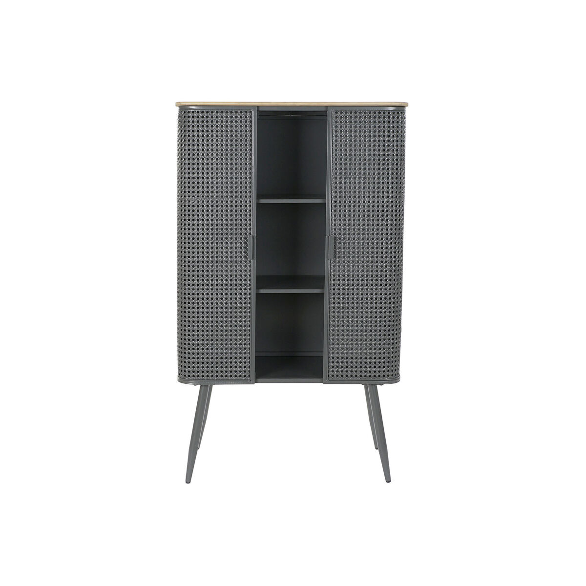 Bokhylla DKD Home Decor Naturell Grå Metall Trä 2 Hyllor (79 x 39 x 133 cm) - 10