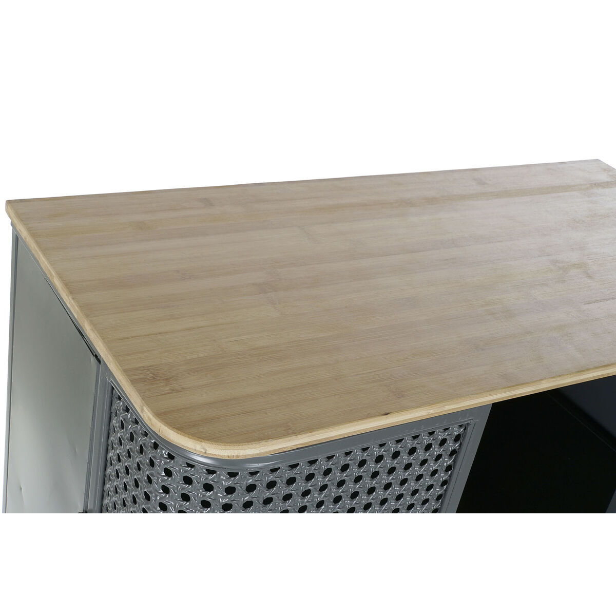 Bokhylla DKD Home Decor Naturell Grå Metall Trä 2 Hyllor (79 x 39 x 133 cm) - 7