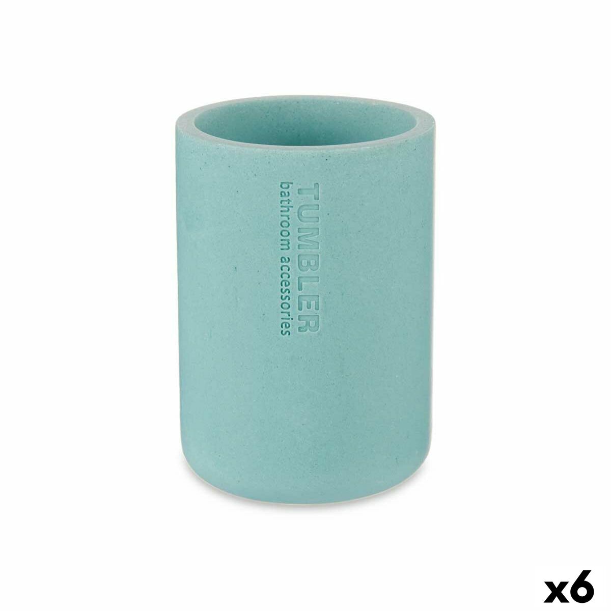 Tandborsthållare Blå Harts 7,8 x 10,5 x 7,8 cm (6 antal) - 3
