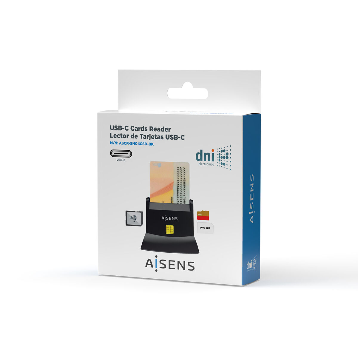 Kortläsare DNI/SIP Aisens ASCR-SN04CSD-BK Svart - 6