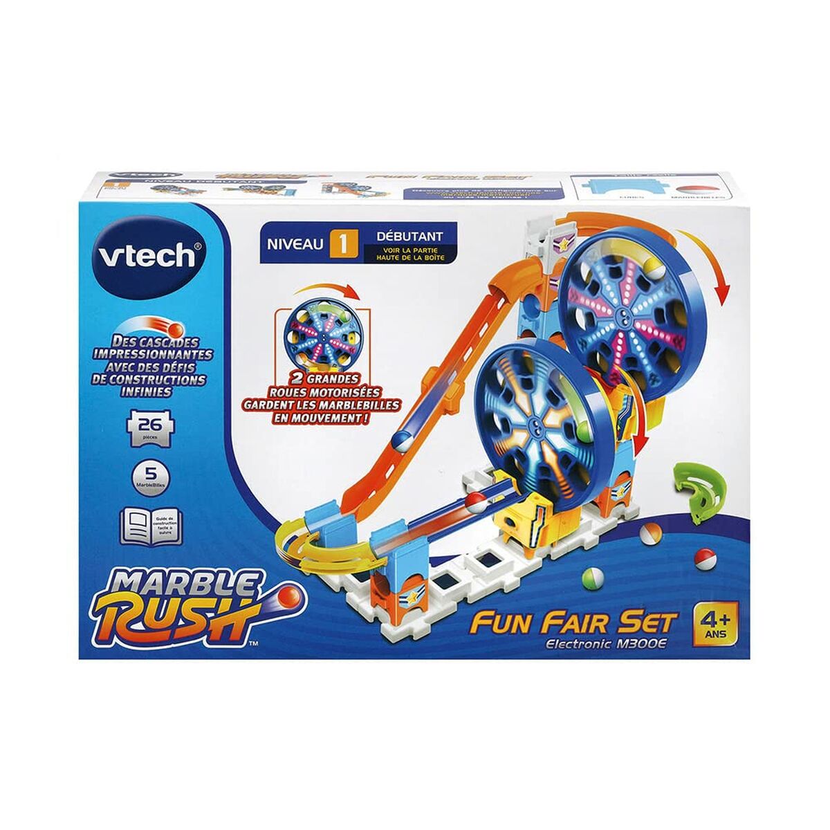 Kulspel Vtech Marble Rush - Expansion Kit Electronic - Fun Fair Set Bana 26 Delar Bana med Ramper + 4 år - 4