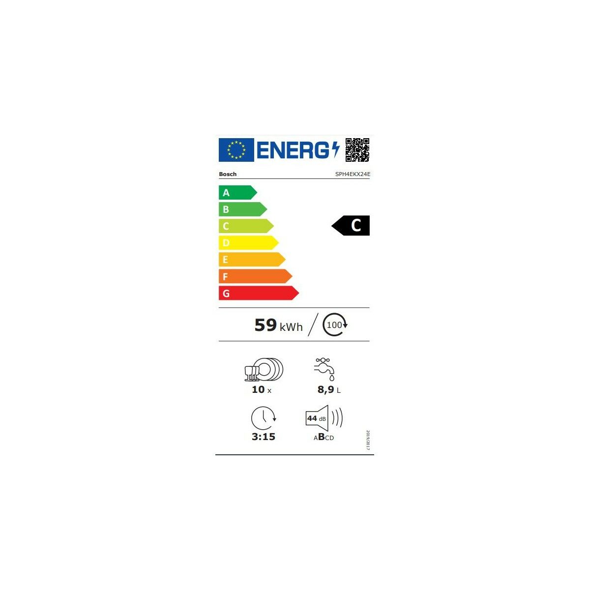 Diskmaskin BOSCH SPH4EKX24E 45 cm Integrerbar - 2