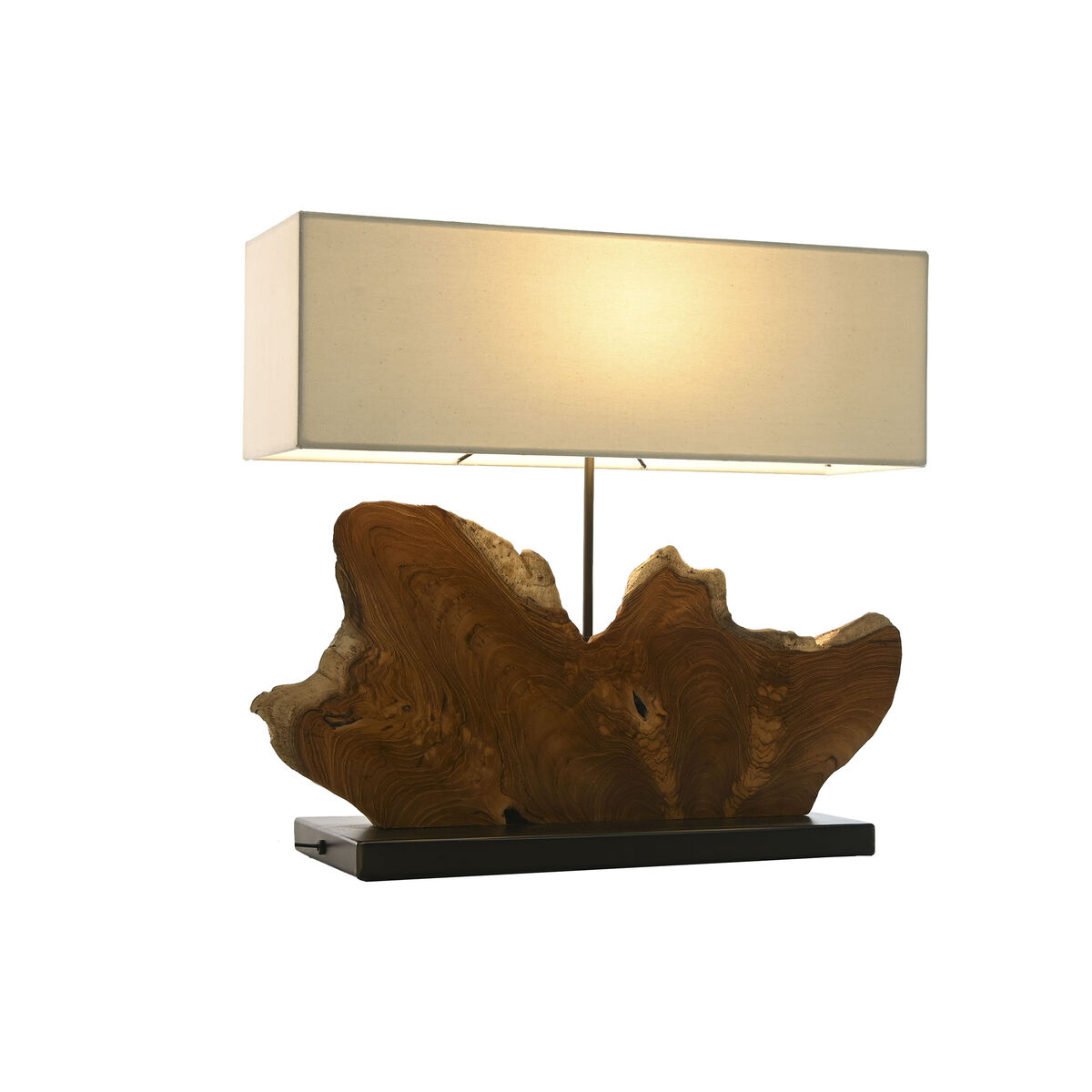 Bordslampa Home ESPRIT Järn teakträ 60 X 20 X 55 cm - 7