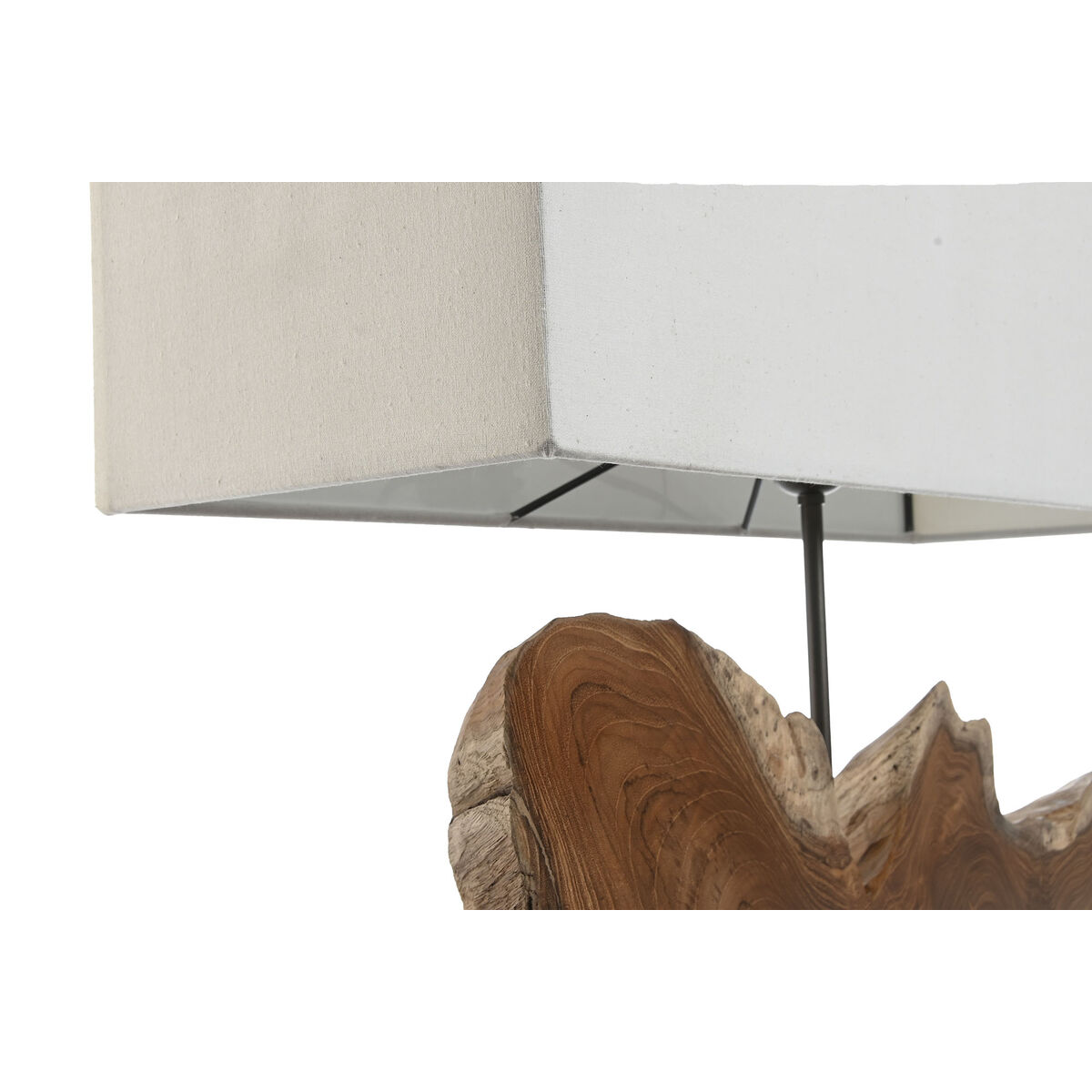 Bordslampa Home ESPRIT Järn teakträ 60 X 20 X 55 cm - 2