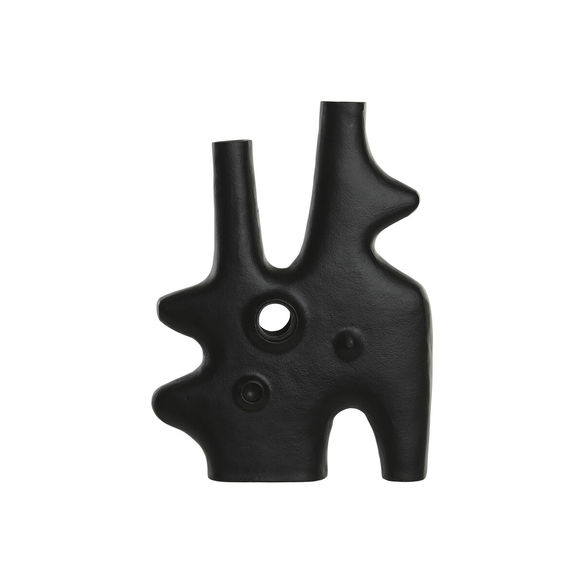 Vas Home ESPRIT Svart Aluminium Abstrakt Modern 30 x 5 x 40 cm