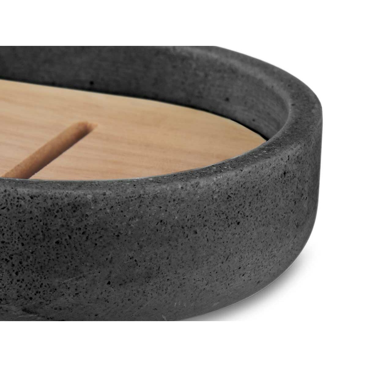 Tvålfat Berilo B5456BC-4 - 454 Svart Harts Bambu 12,5 x 2,5 x 8,5 cm (6 antal) - 4