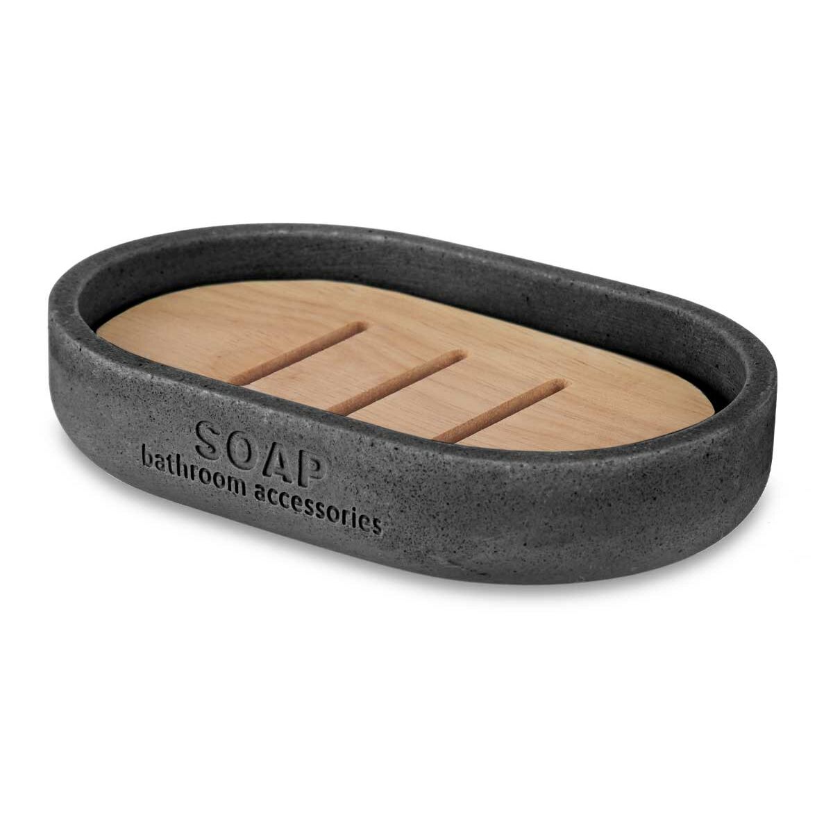 Tvålfat Berilo B5456BC-4 - 454 Svart Harts Bambu 12,5 x 2,5 x 8,5 cm (6 antal) - 6