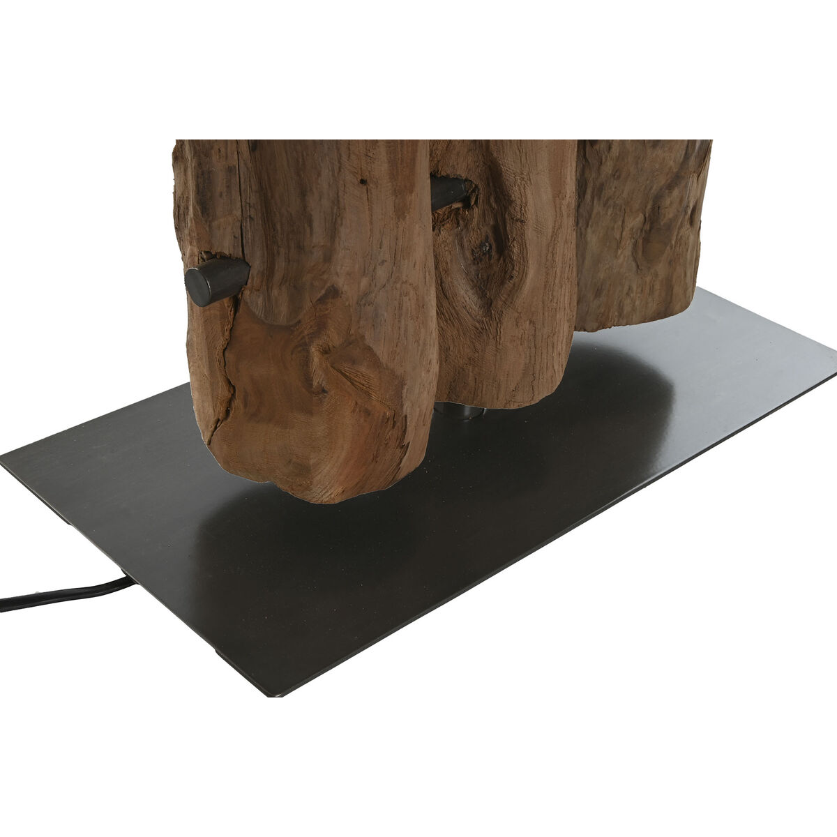 Bordslampa Home ESPRIT Järn teakträ 40 X 20 X 80 cm - 2