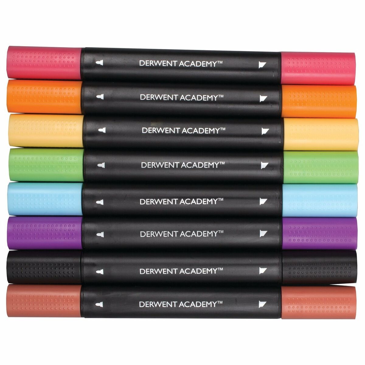 Tuschpennor DERWENT Academy Multicolour Dubbel ände 8 Delar - 2