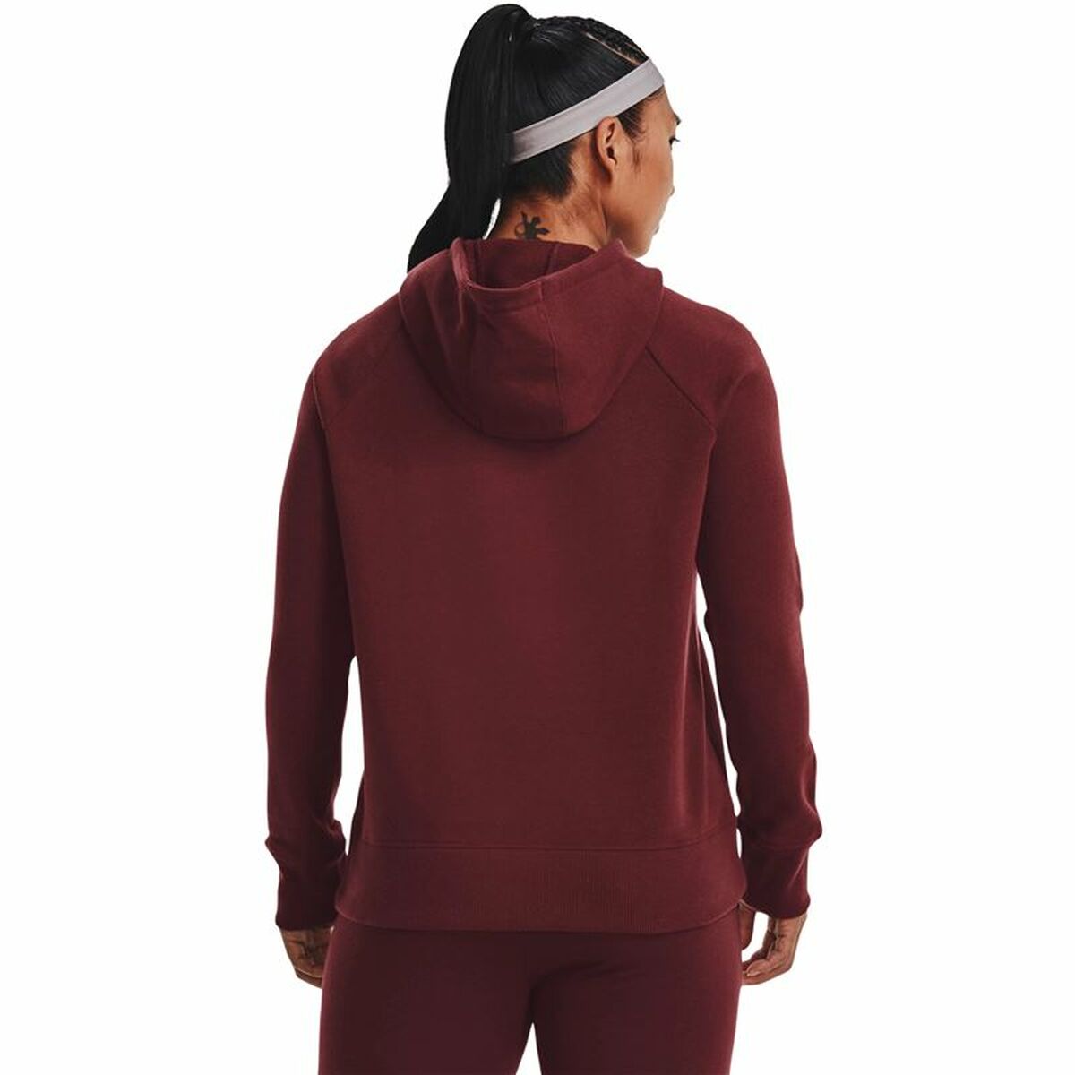 Tröja med huva Dam Under Armour Rival Fleece Rödbrun - 4