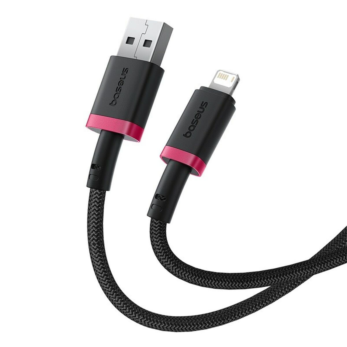 Kabel USB till Lightning Baseus P10377801U01-01 Svart Röd 1 m - 3