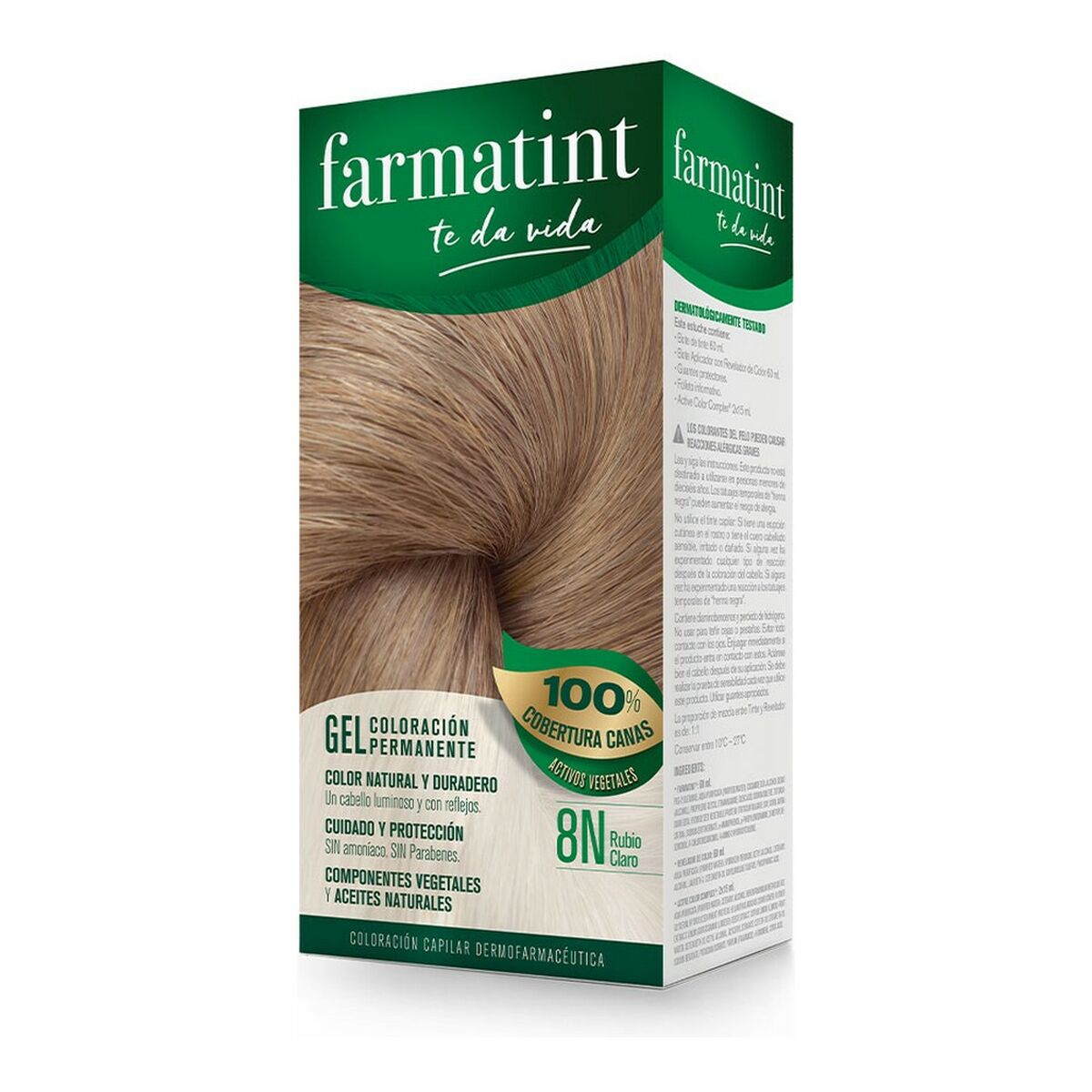 Permanent färg Farmatint Farmatint Gel Nº 8n-Rubio Claro (5 antal)