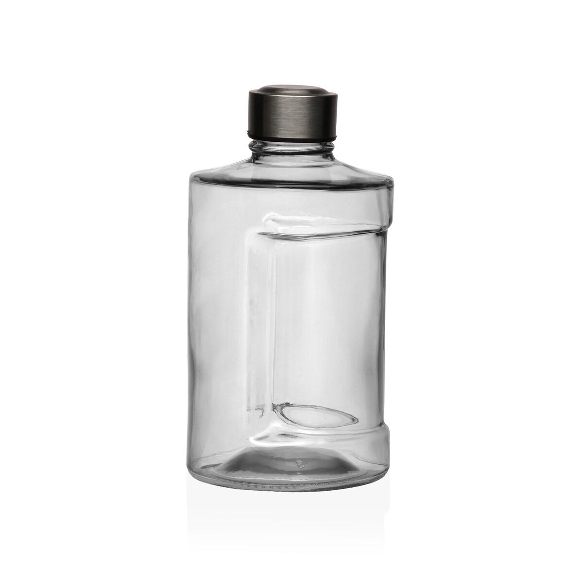 Vattenflaska Versa Transparent Glas Aluminium 900 ml 10 x 19 x 10 cm