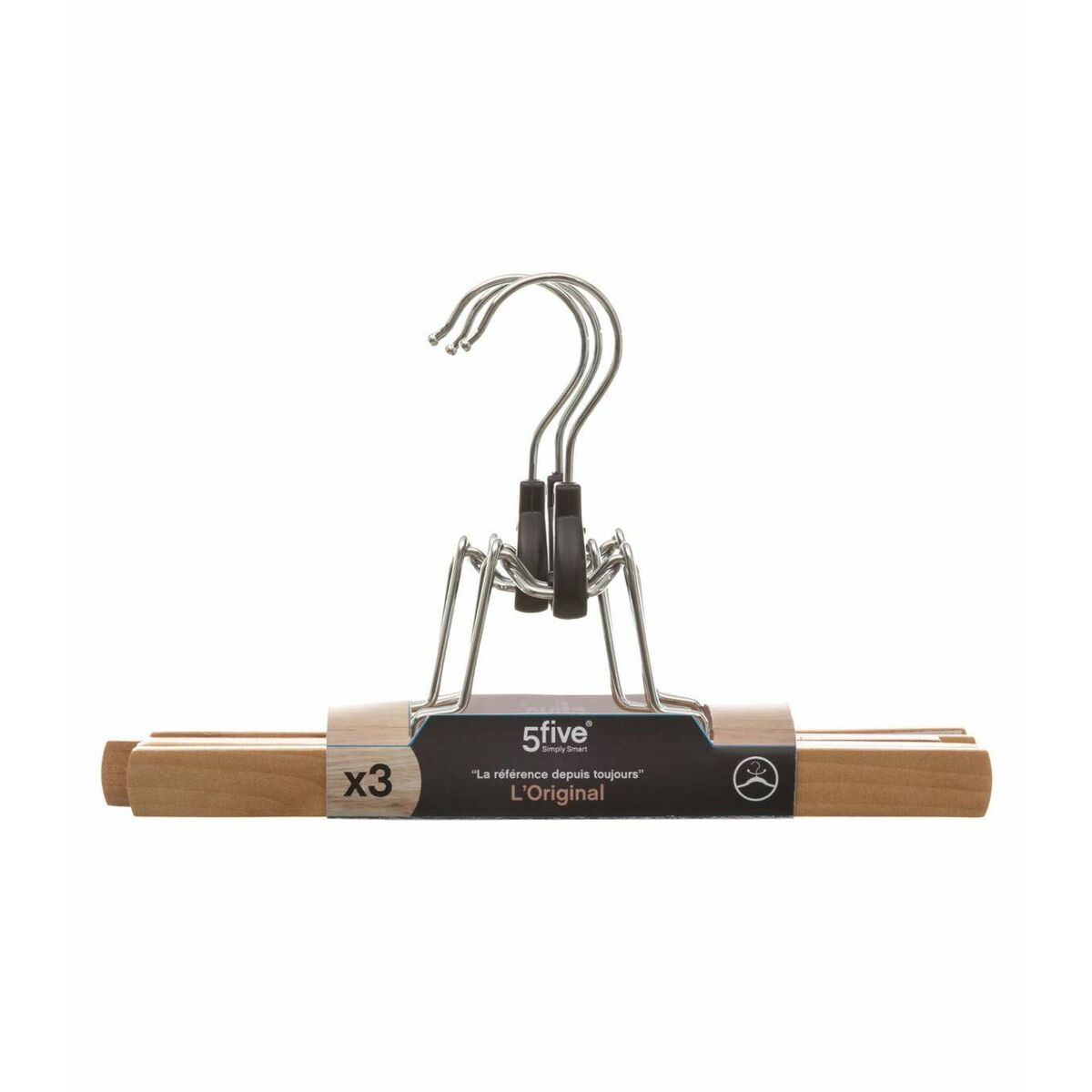 Galge för byxor 5five Simply Smart Brun Naturell Trä 25 x 16,3 cm Byxor - 2