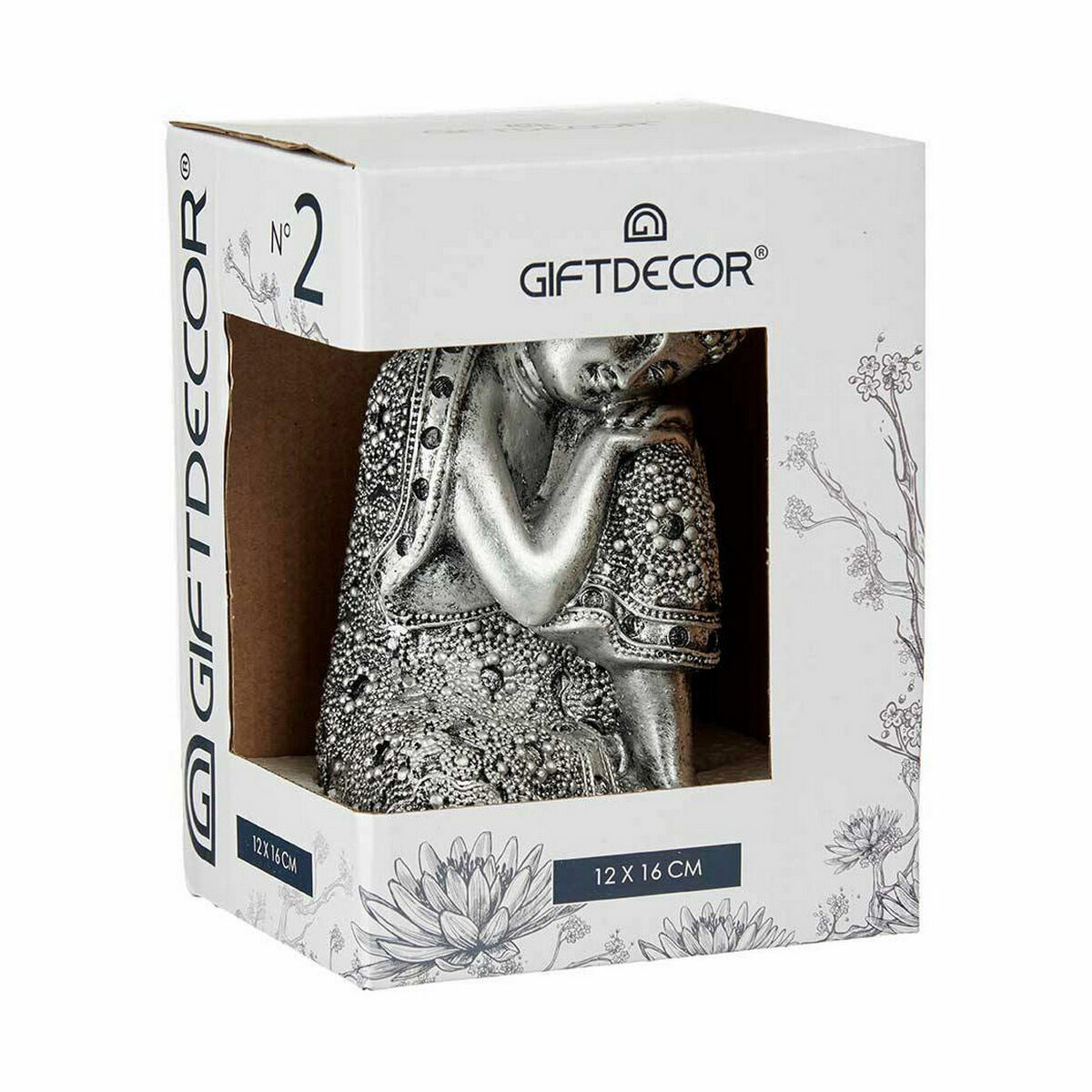 Prydnadsfigur Buddha Sittande 10,5 x 15 x 12 cm (8 antal) - 2