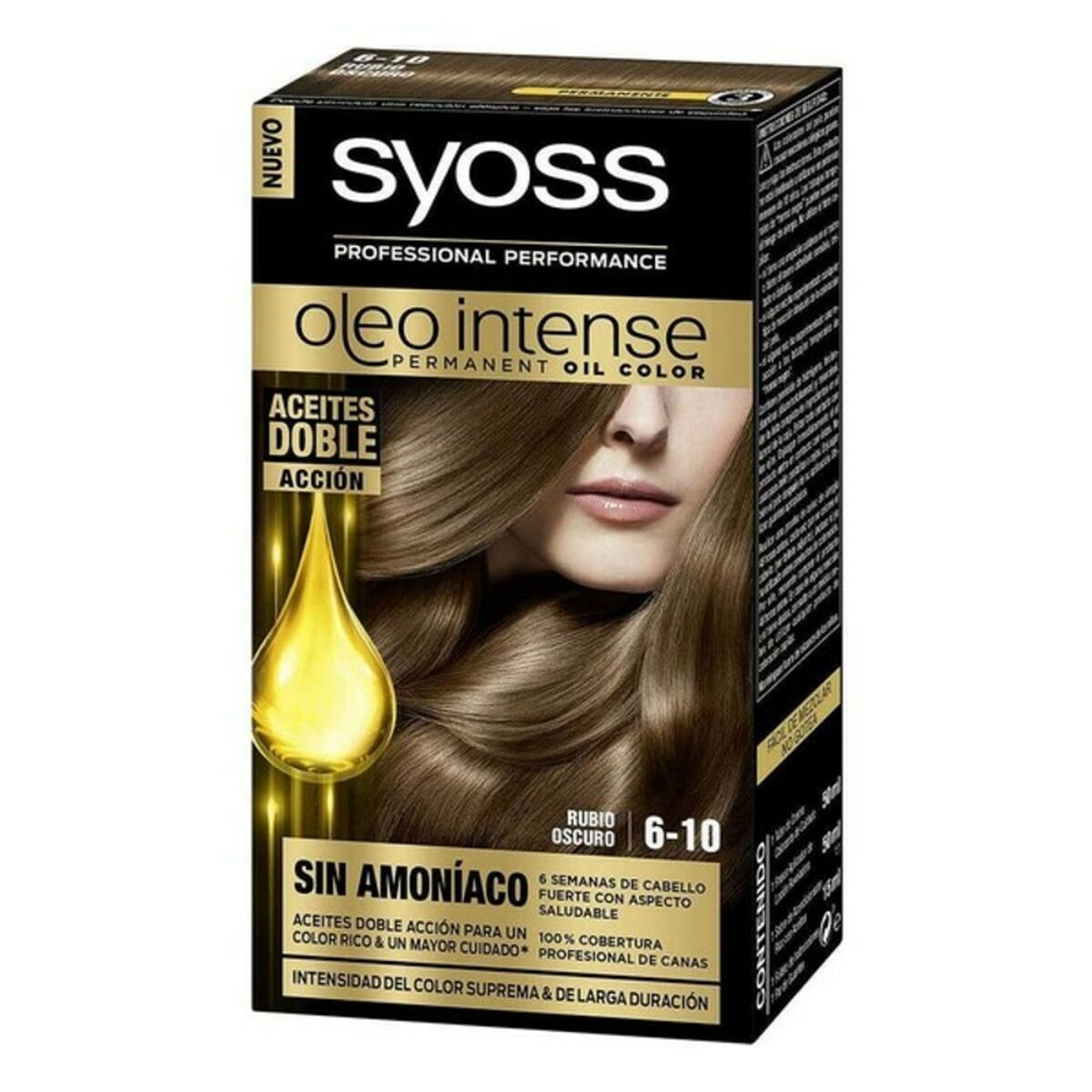 Permanent färg Syoss Olio Intense Mörkblond Nº 6,10 Platinablont Nº 6.10-Rubio Oscuro