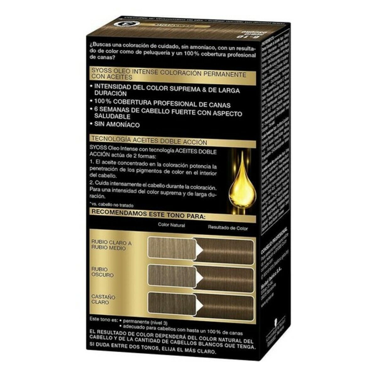 Permanent färg Syoss Olio Intense Mörkblond Nº 6,10 Platinablont Nº 6.10-Rubio Oscuro - 2