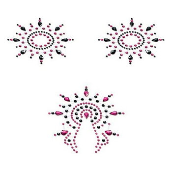 Gloria-set, svart & rosa Mystim (3 pcs)